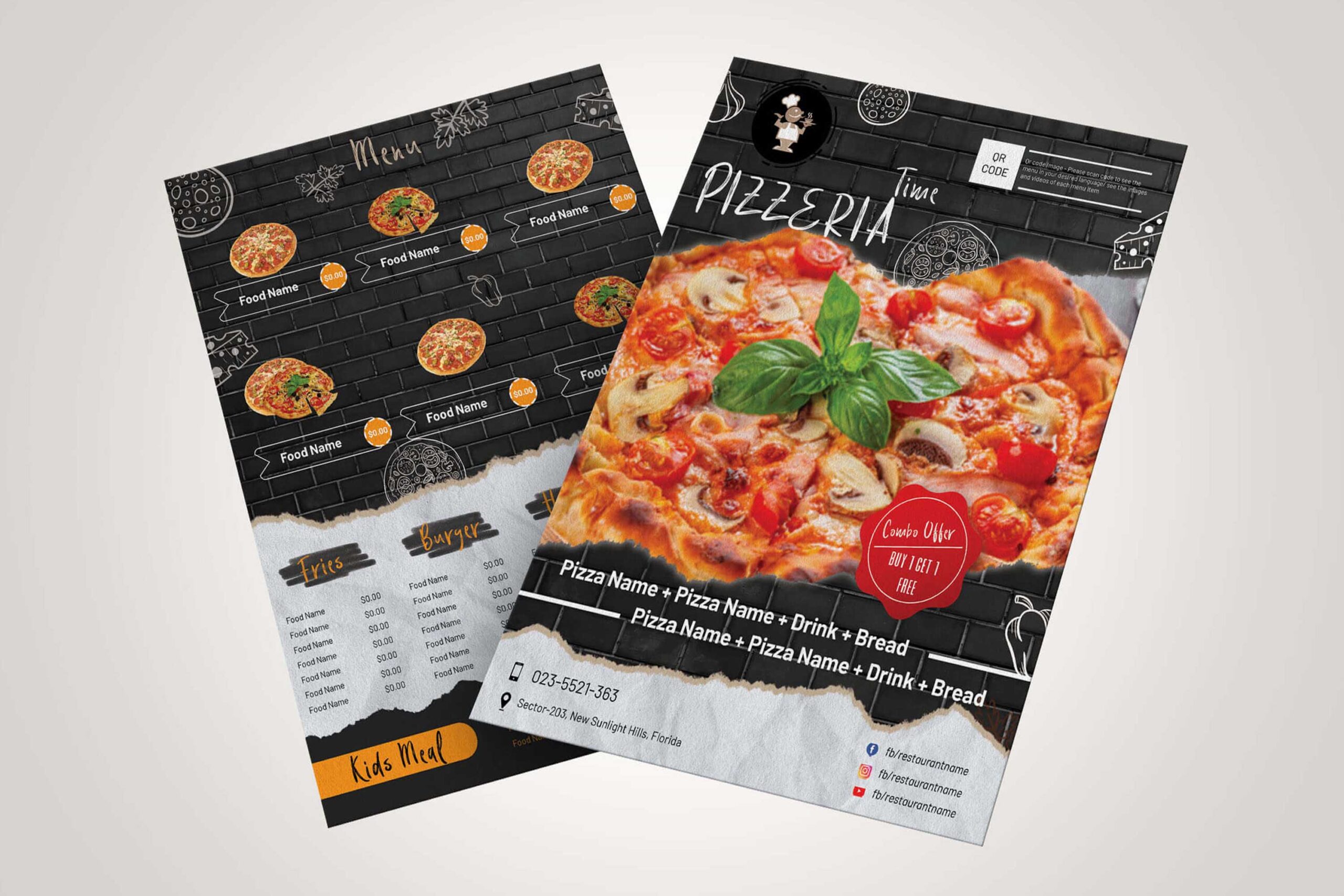 Pizza Menu design