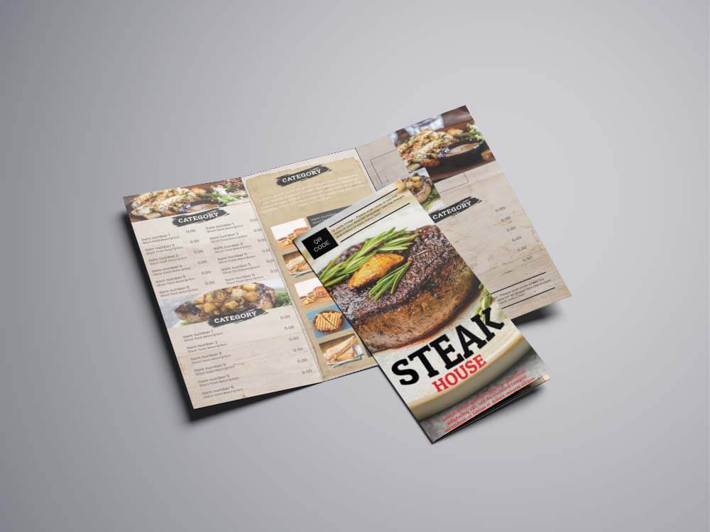 Steak Menu Design