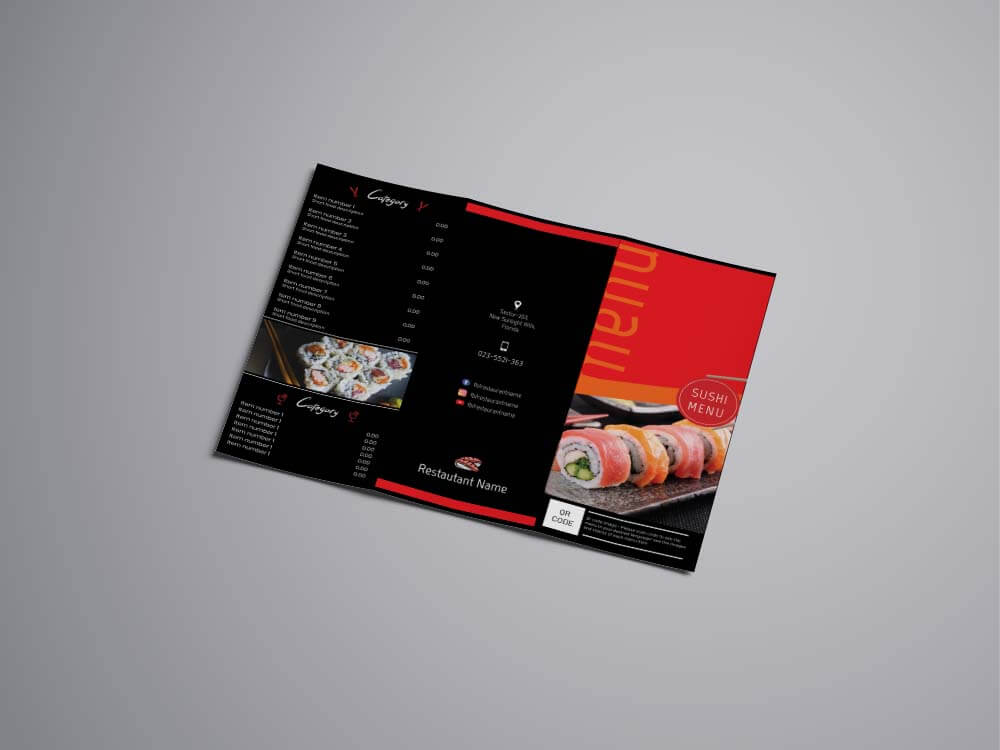 Sushi Menu Design