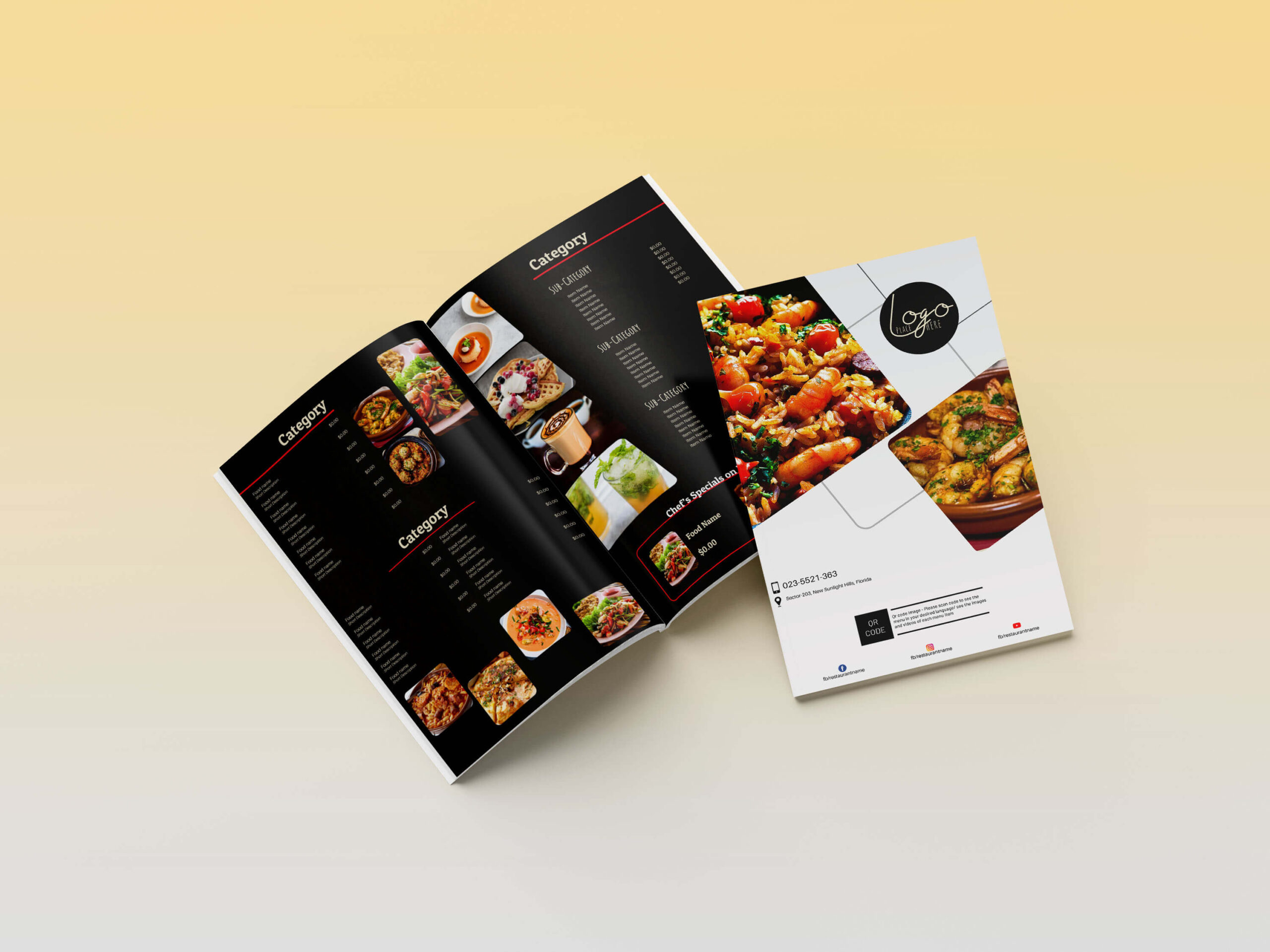 Restaurant booklet menu design