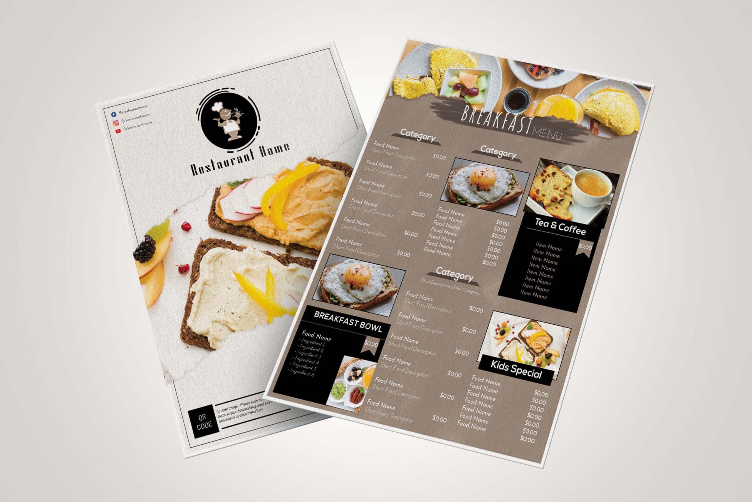 Breakfast menu design