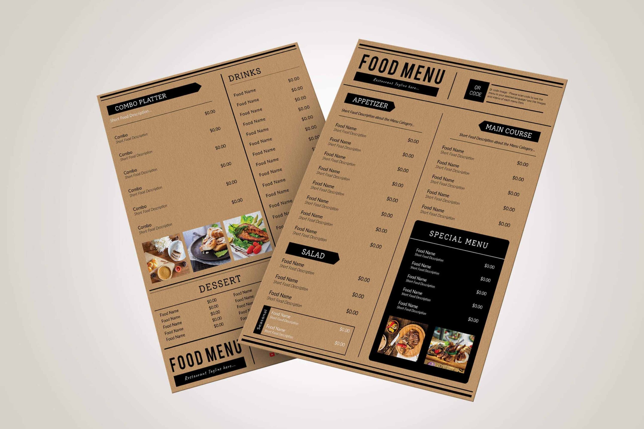 Food menu design