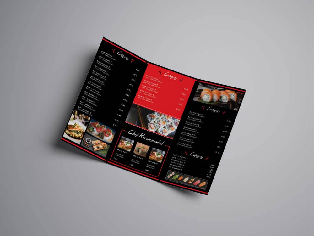 Sushi Menu Design