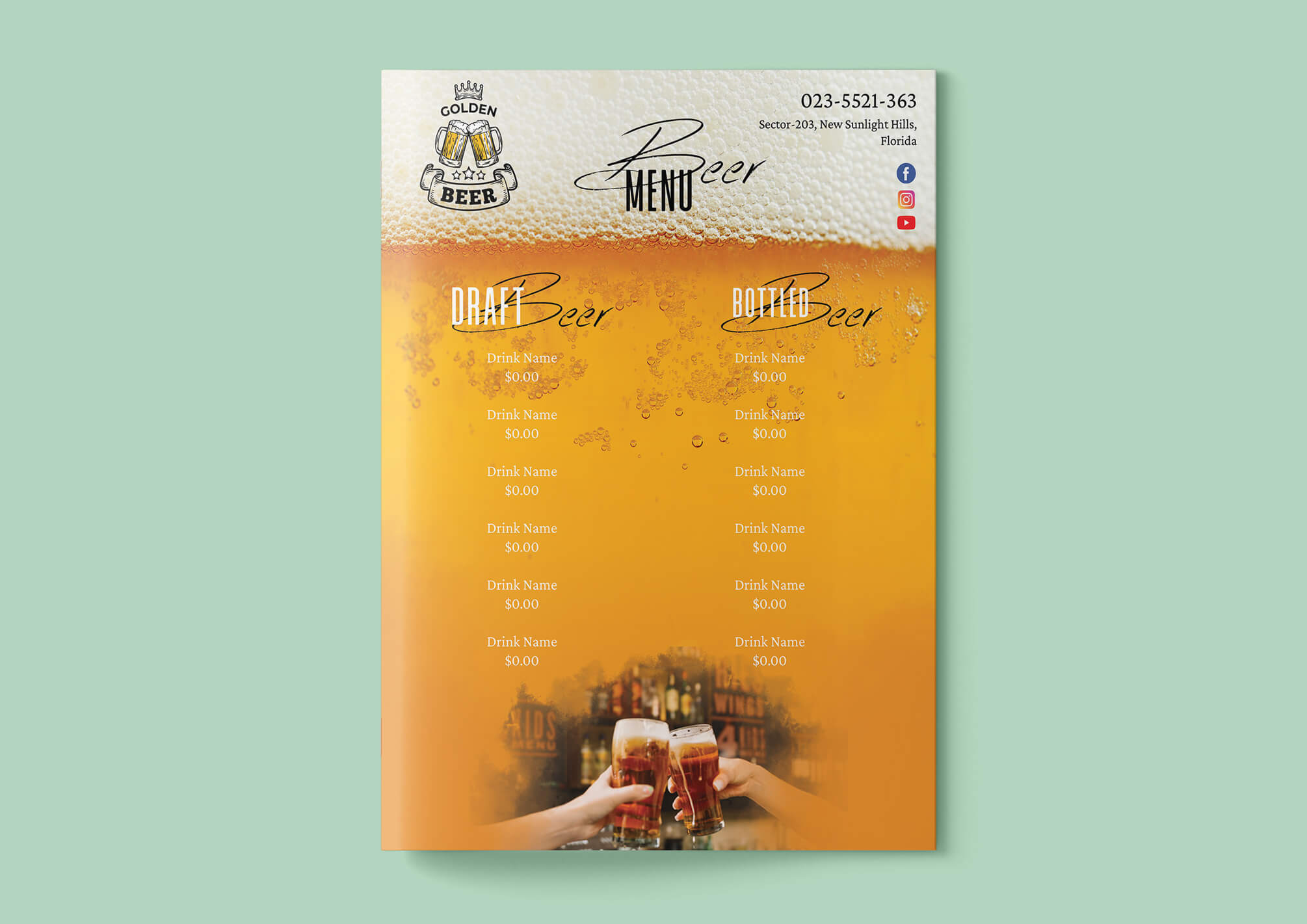 Beer menu design