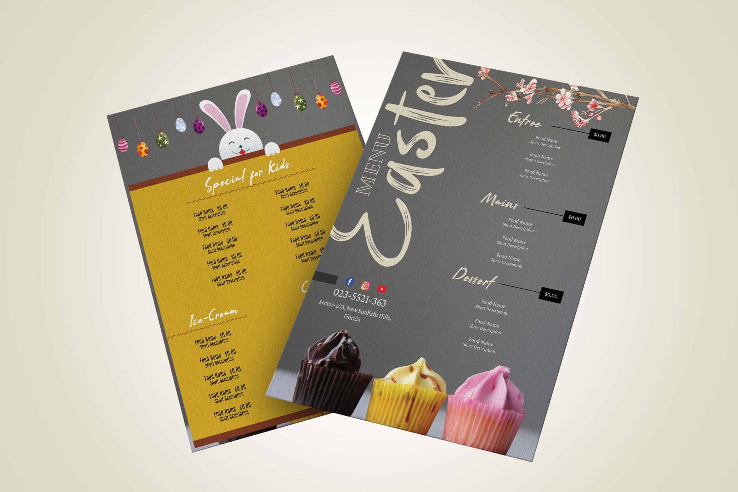 Easter Menu Design