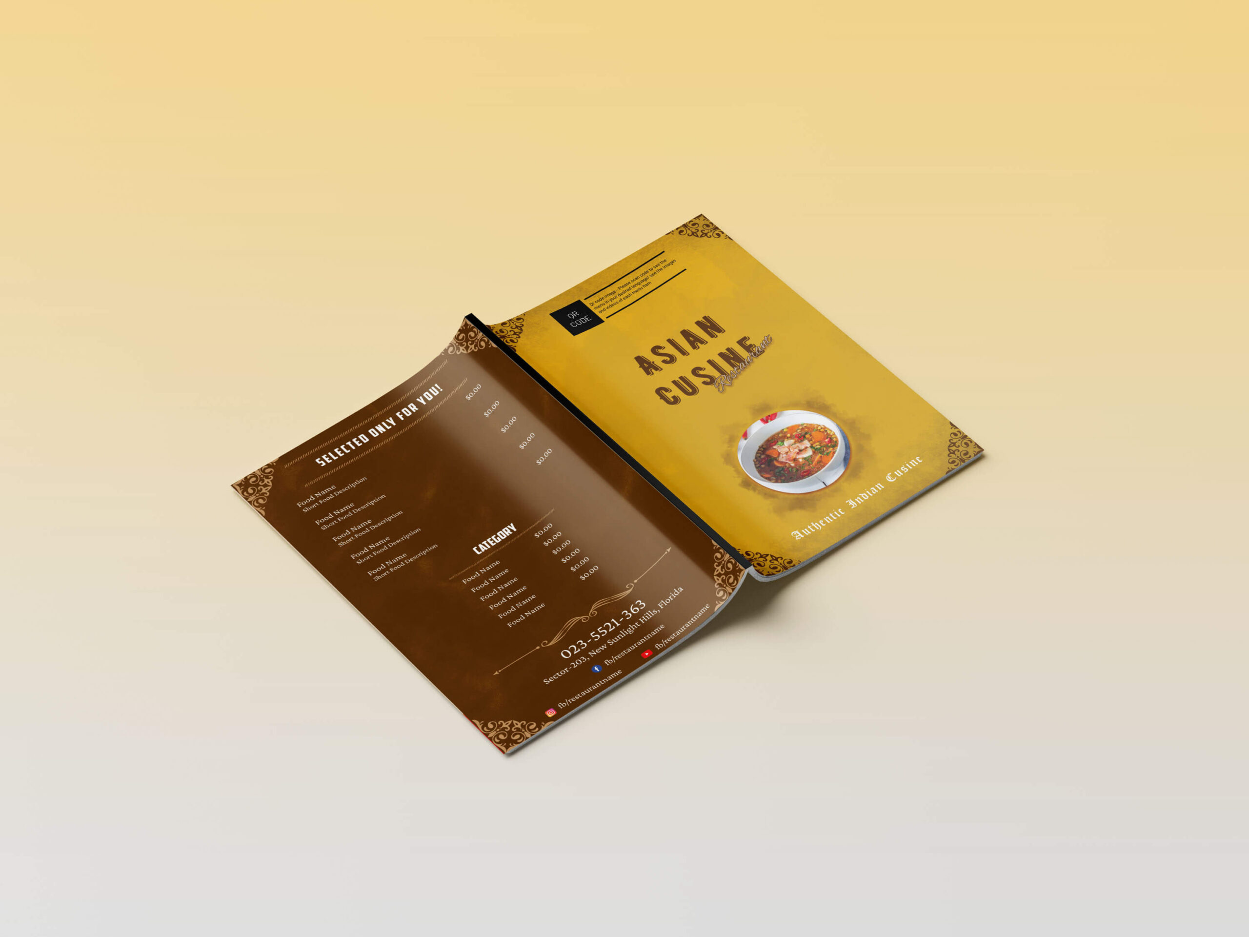 Asian Food Menu Design