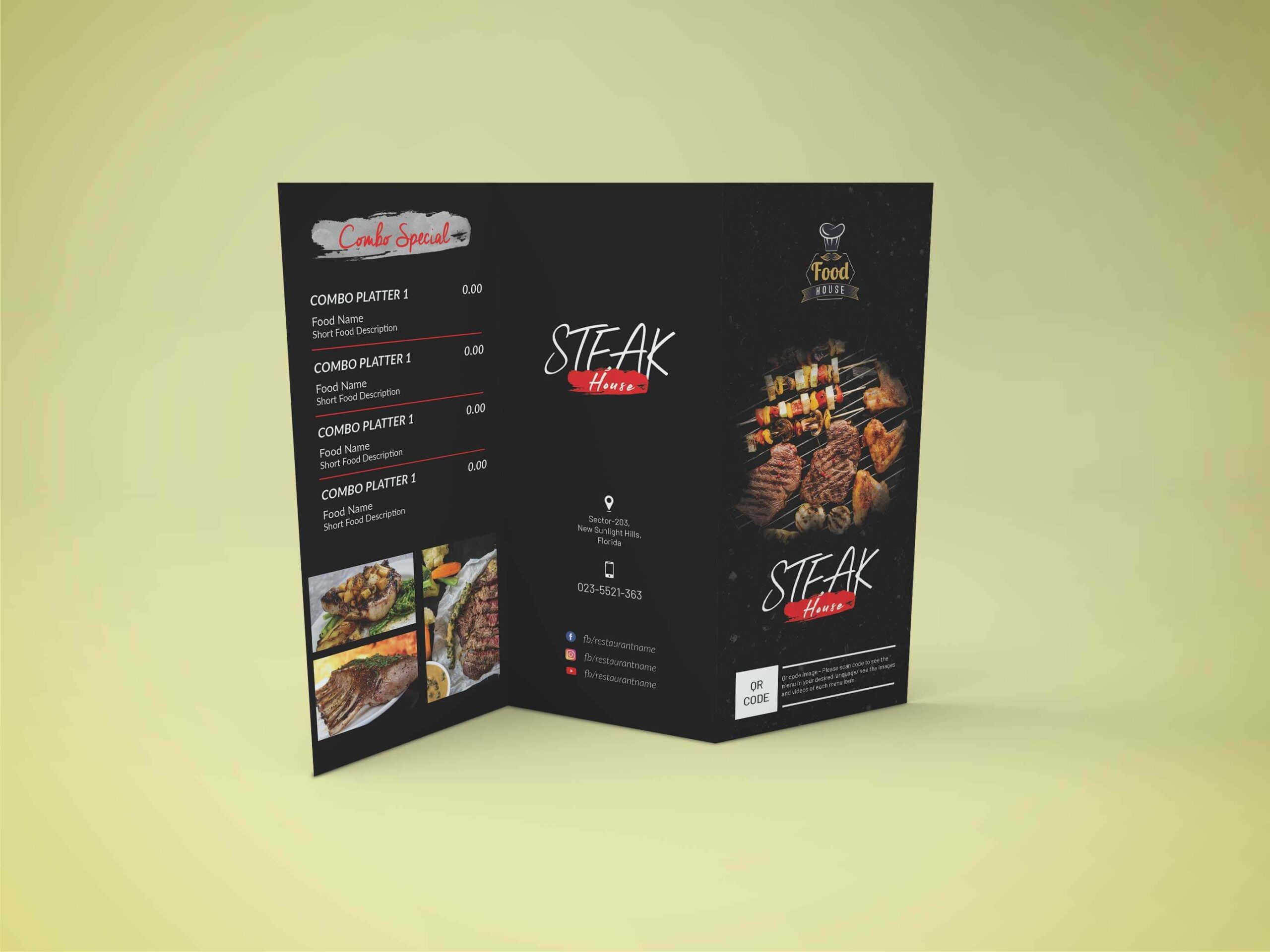 Steak Menu Design