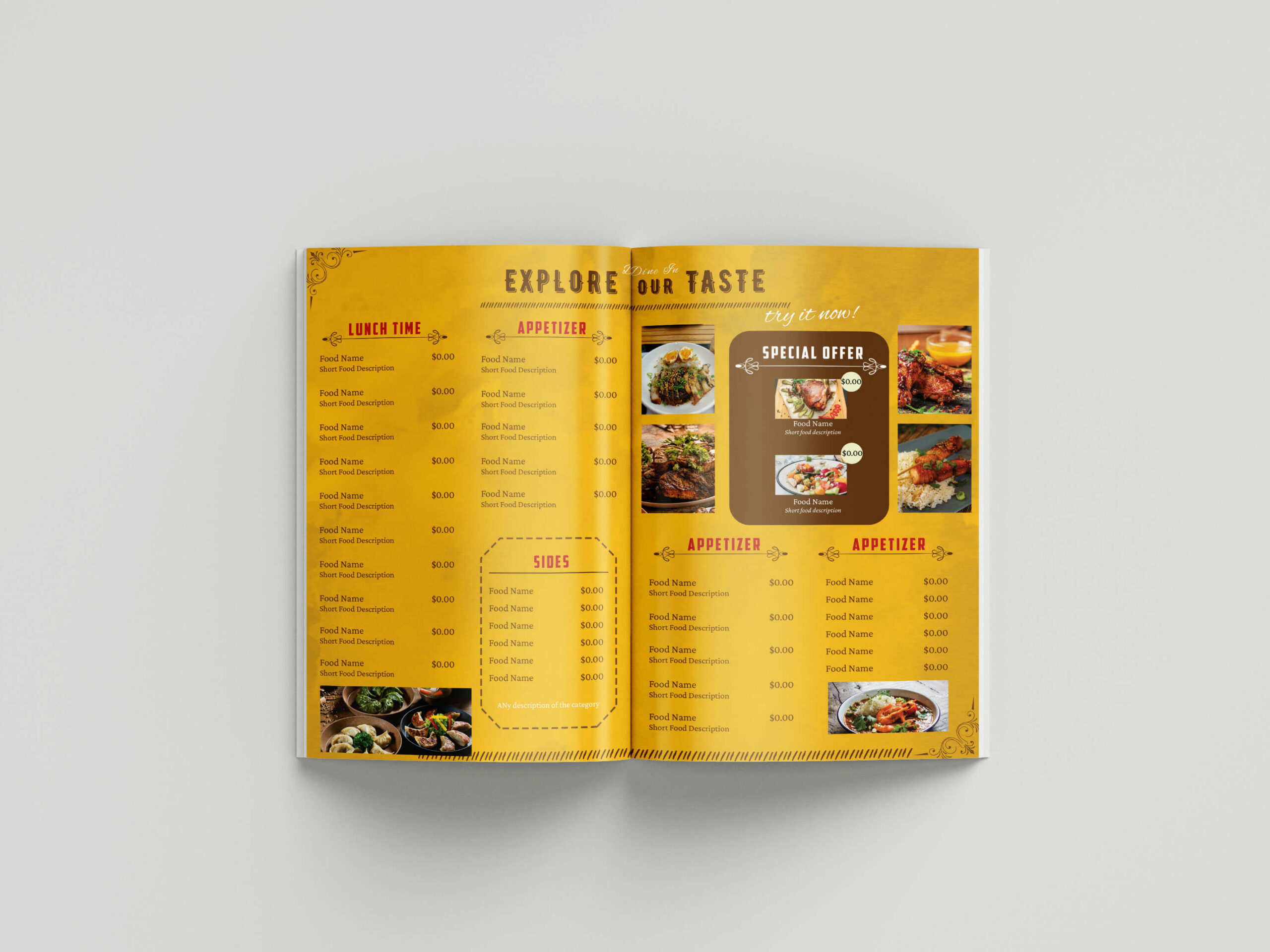 Asian Food Menu Design