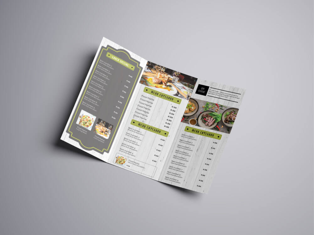 Retro Food menu design