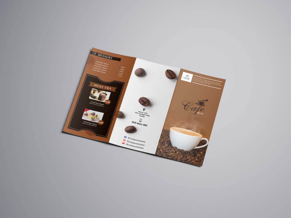 Coffee menu design