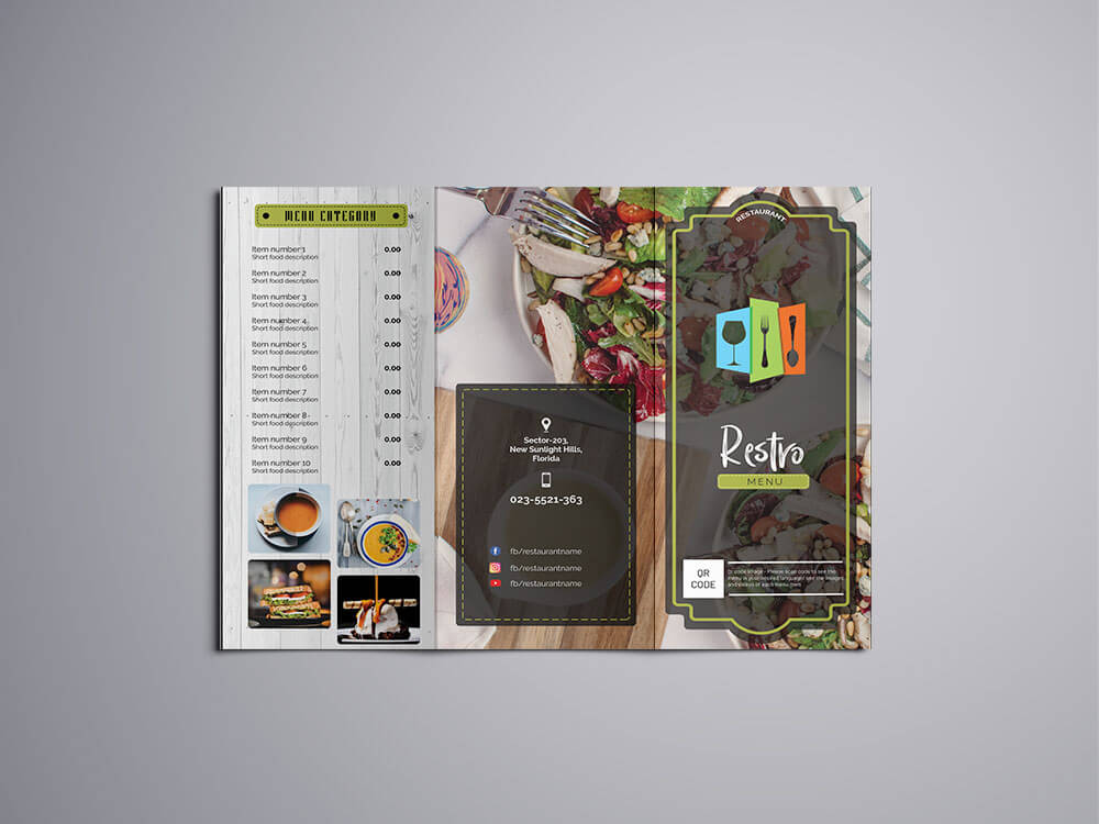 Retro Food menu design