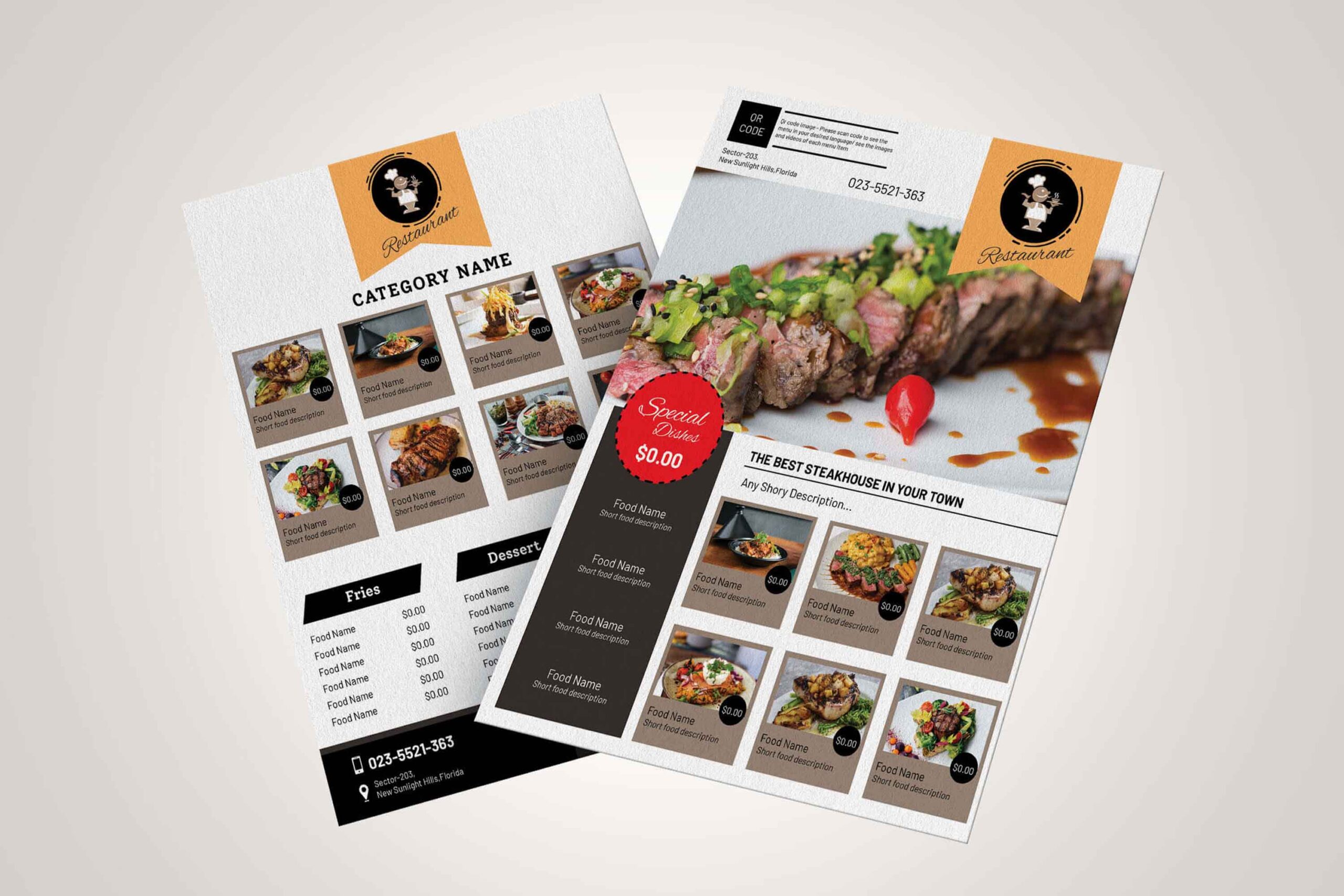 Food menu design