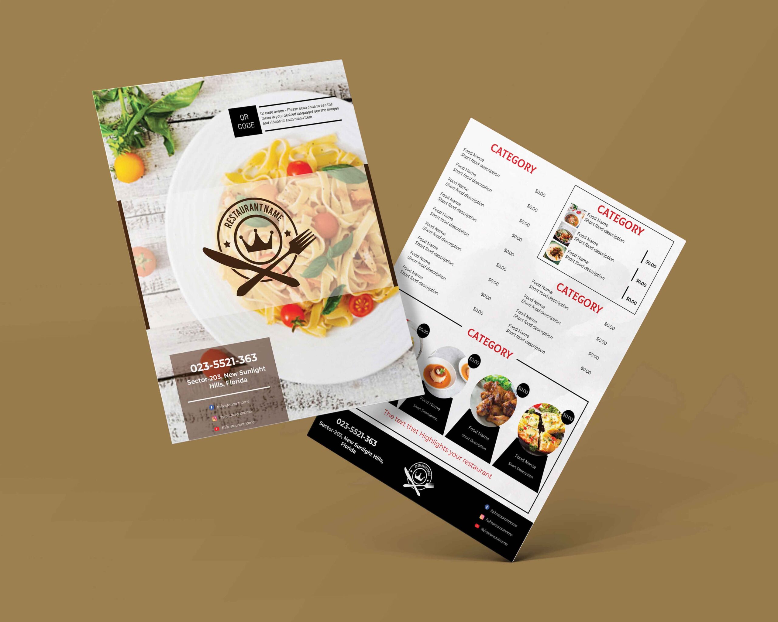 Past menu design