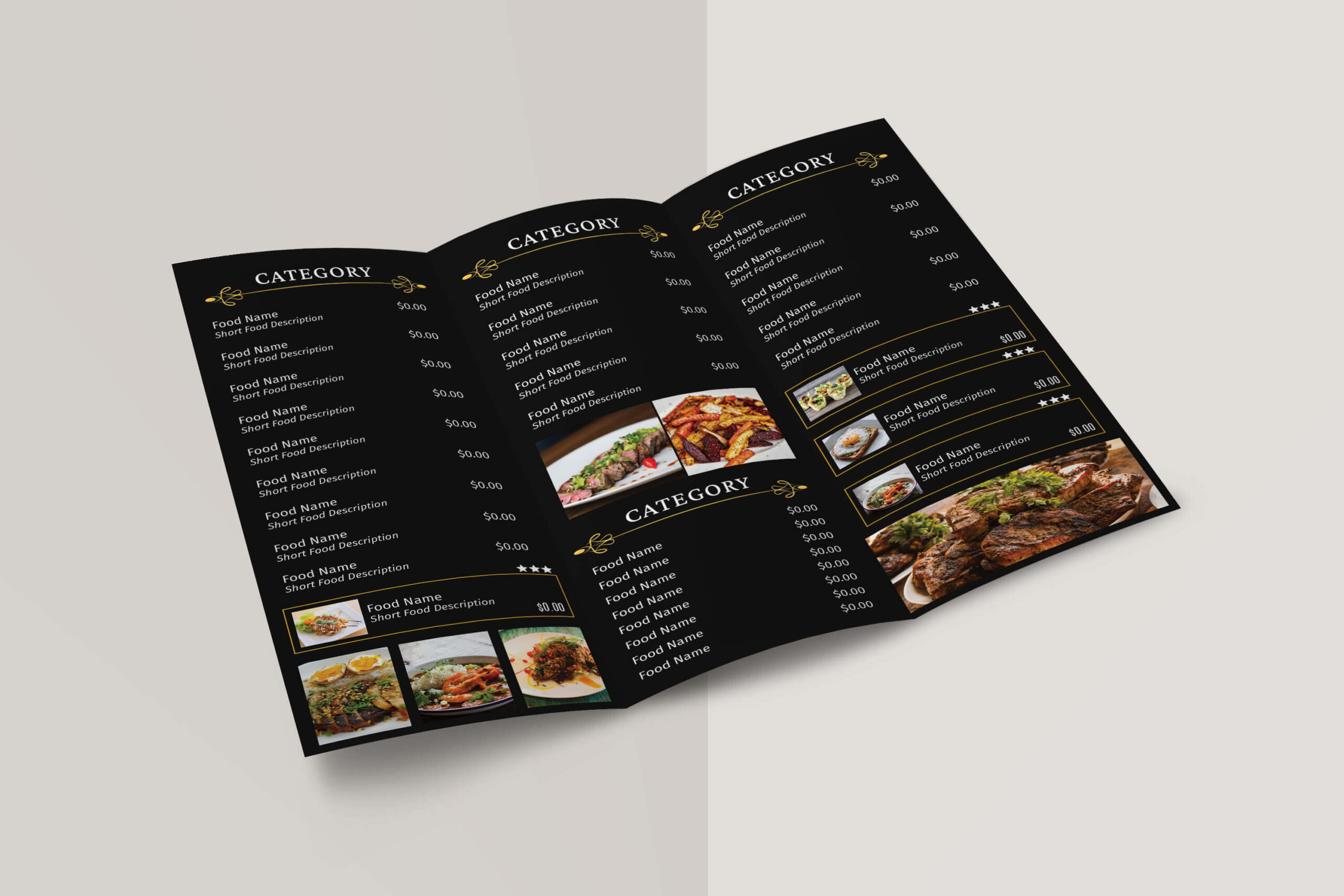 Oriental Food Menu design