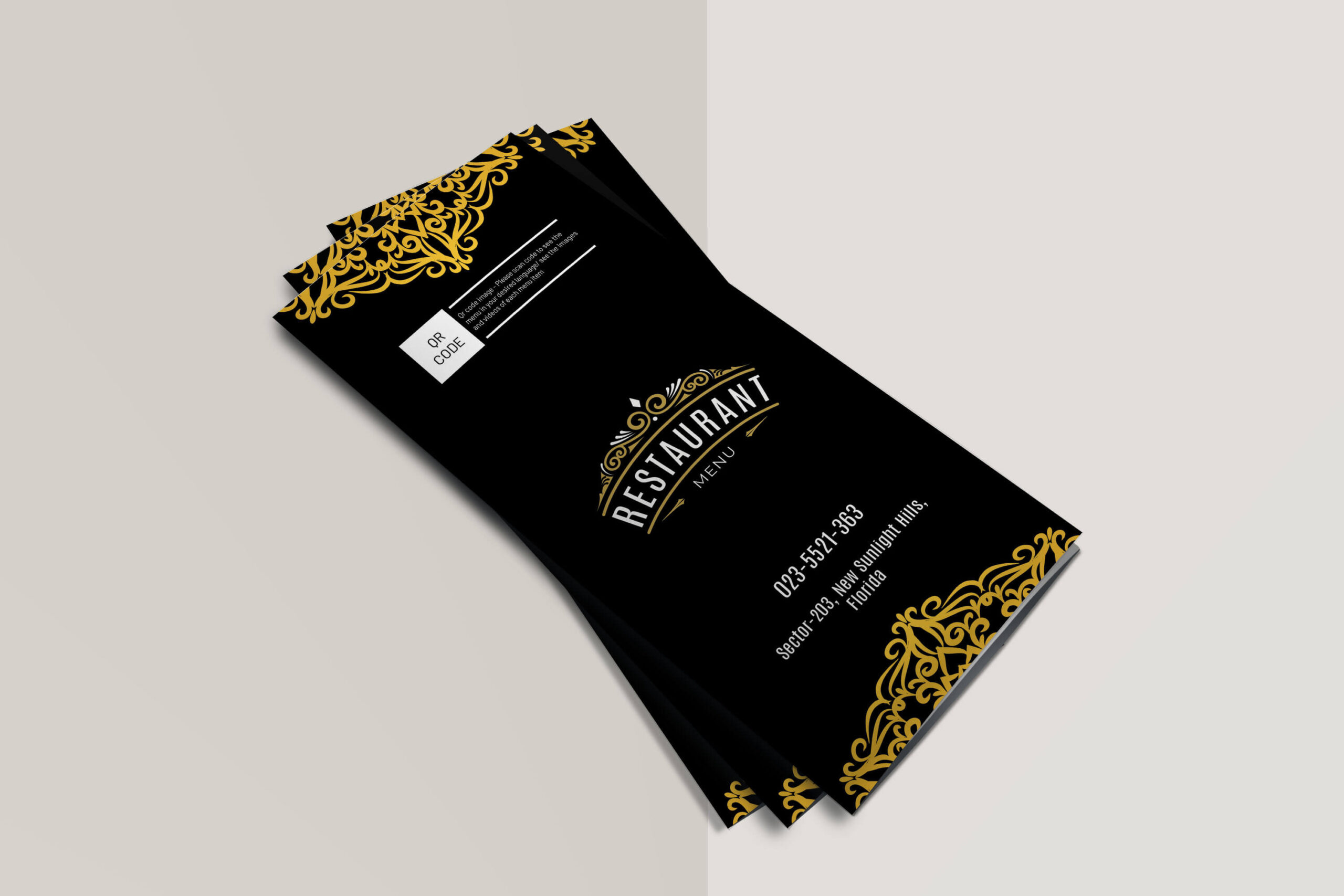 Oriental Food Menu design