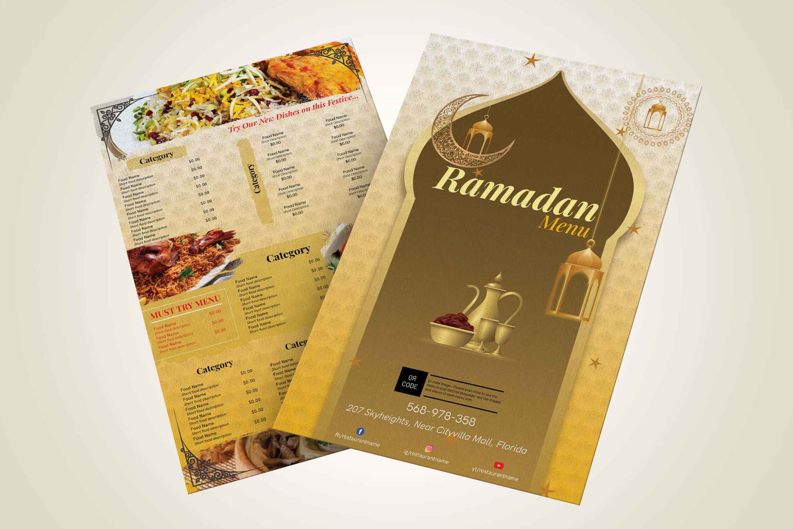 Holiday menu design