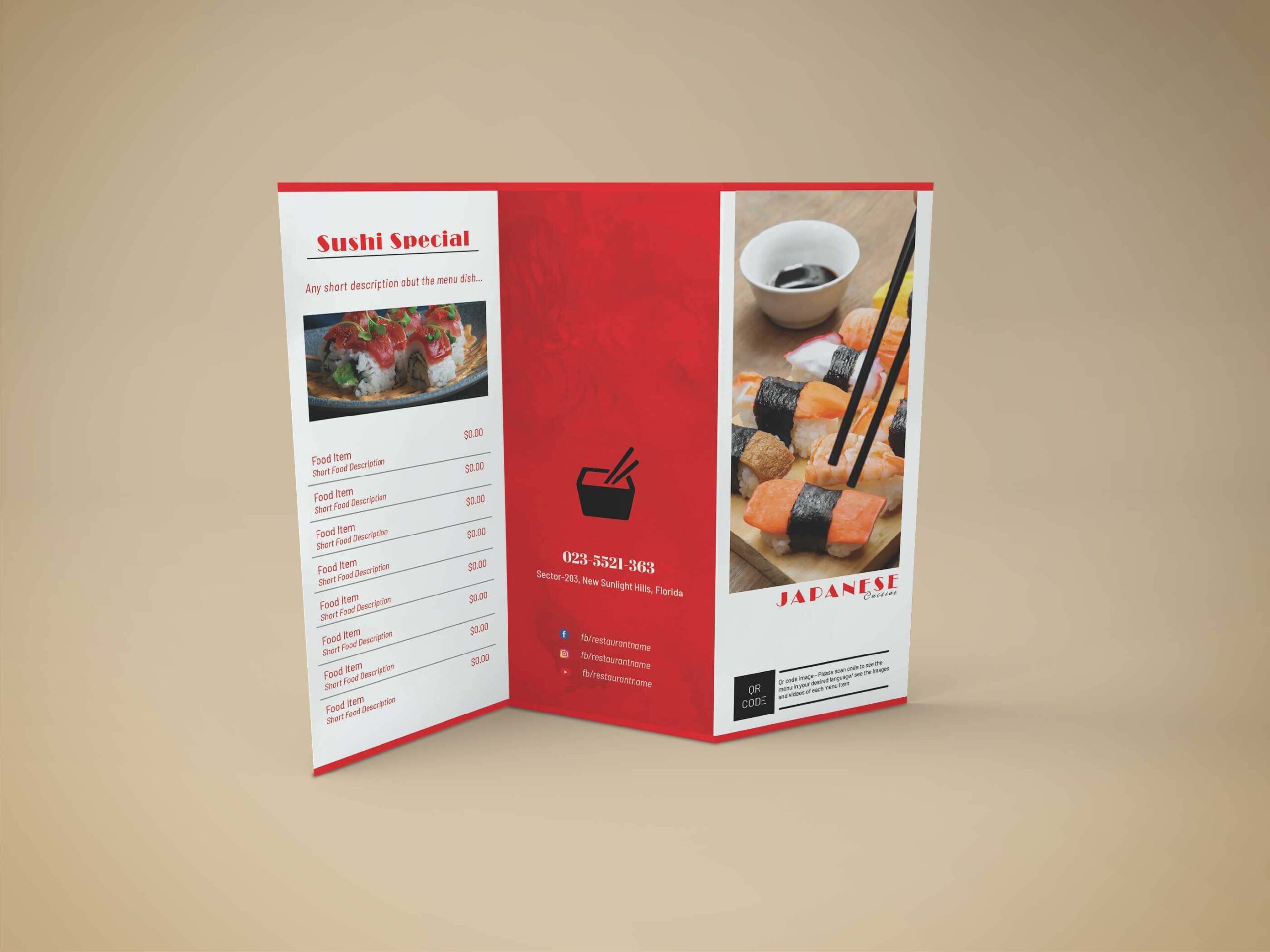 Japanese Food Menu Design