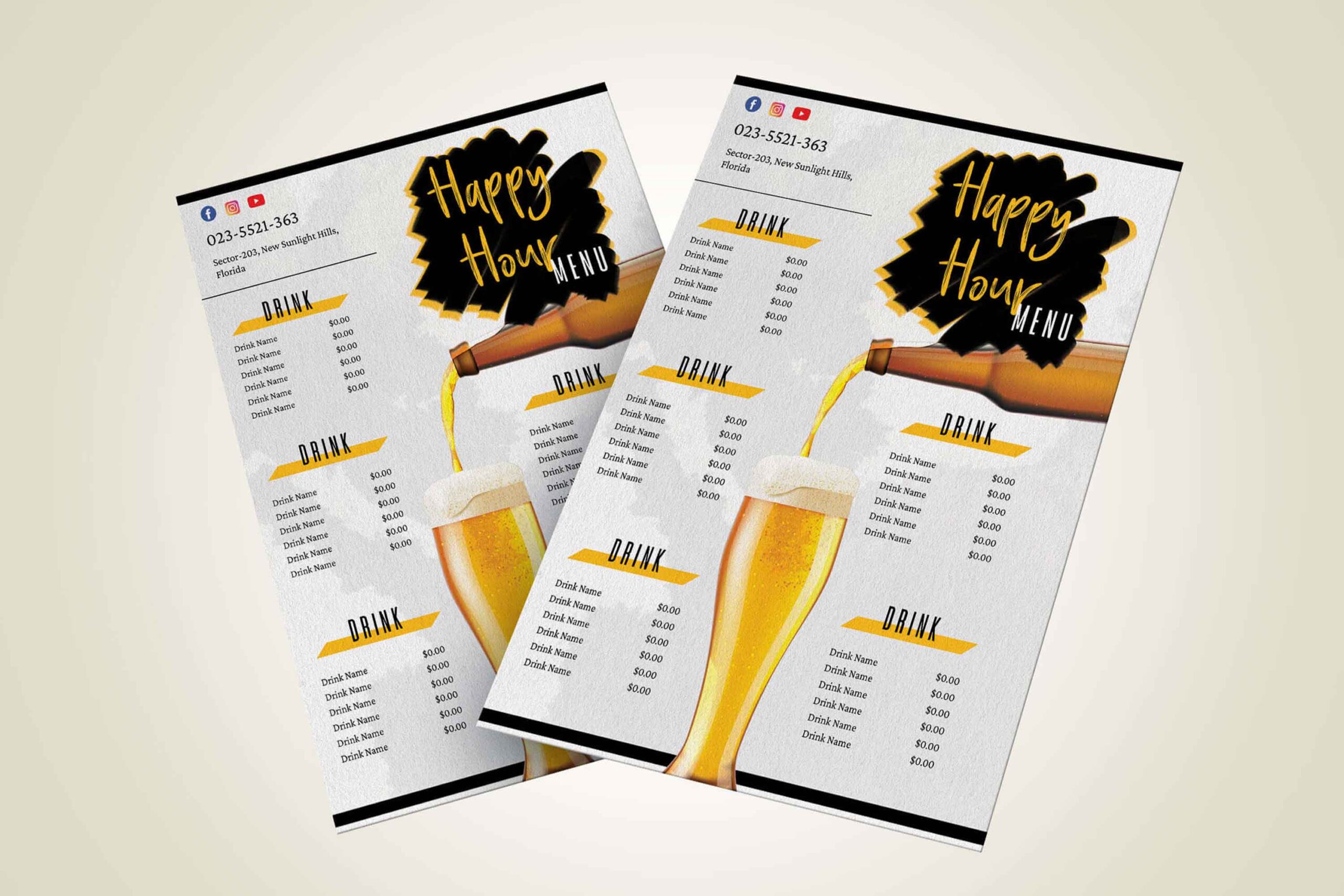 Beer menu design