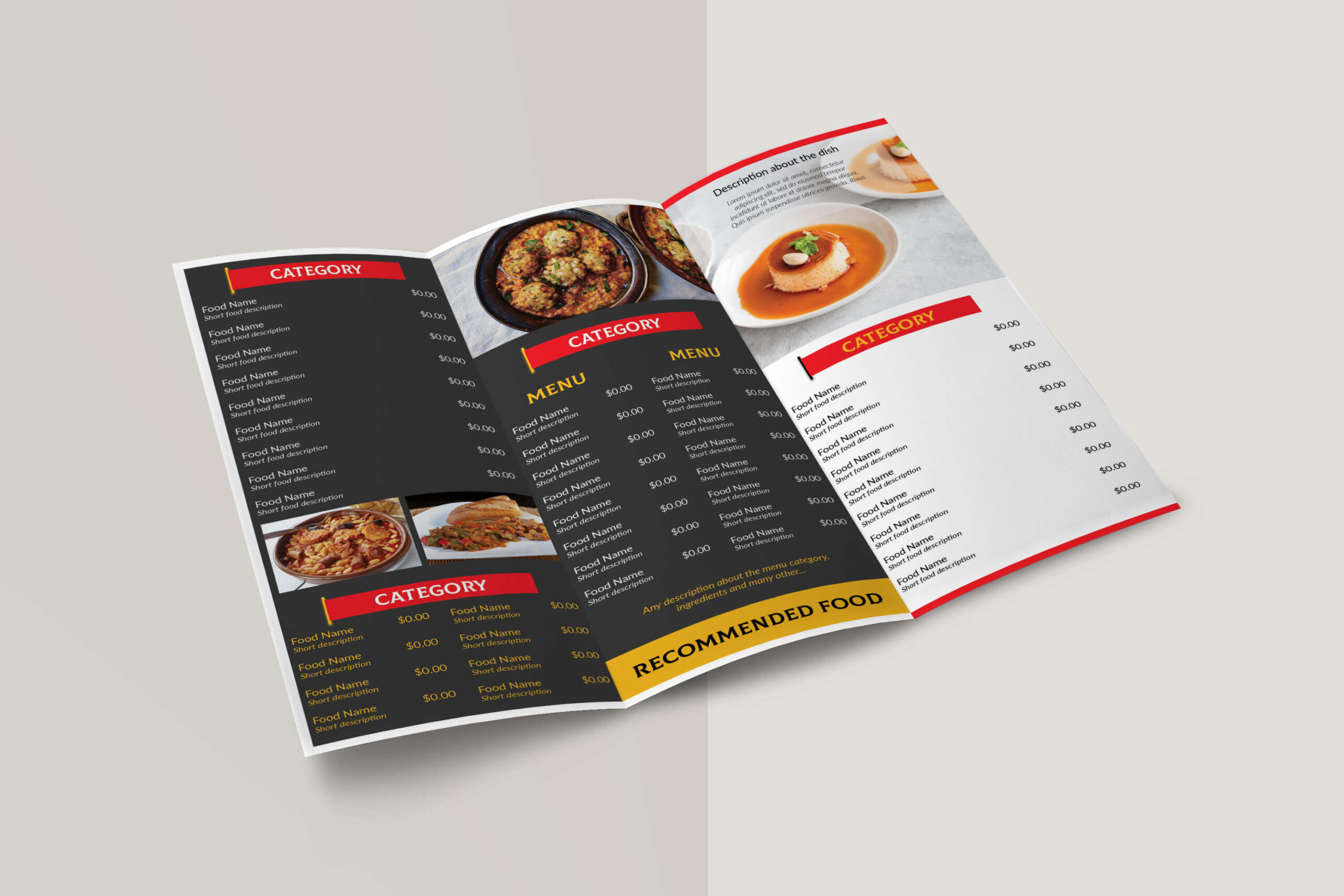 Food menu design