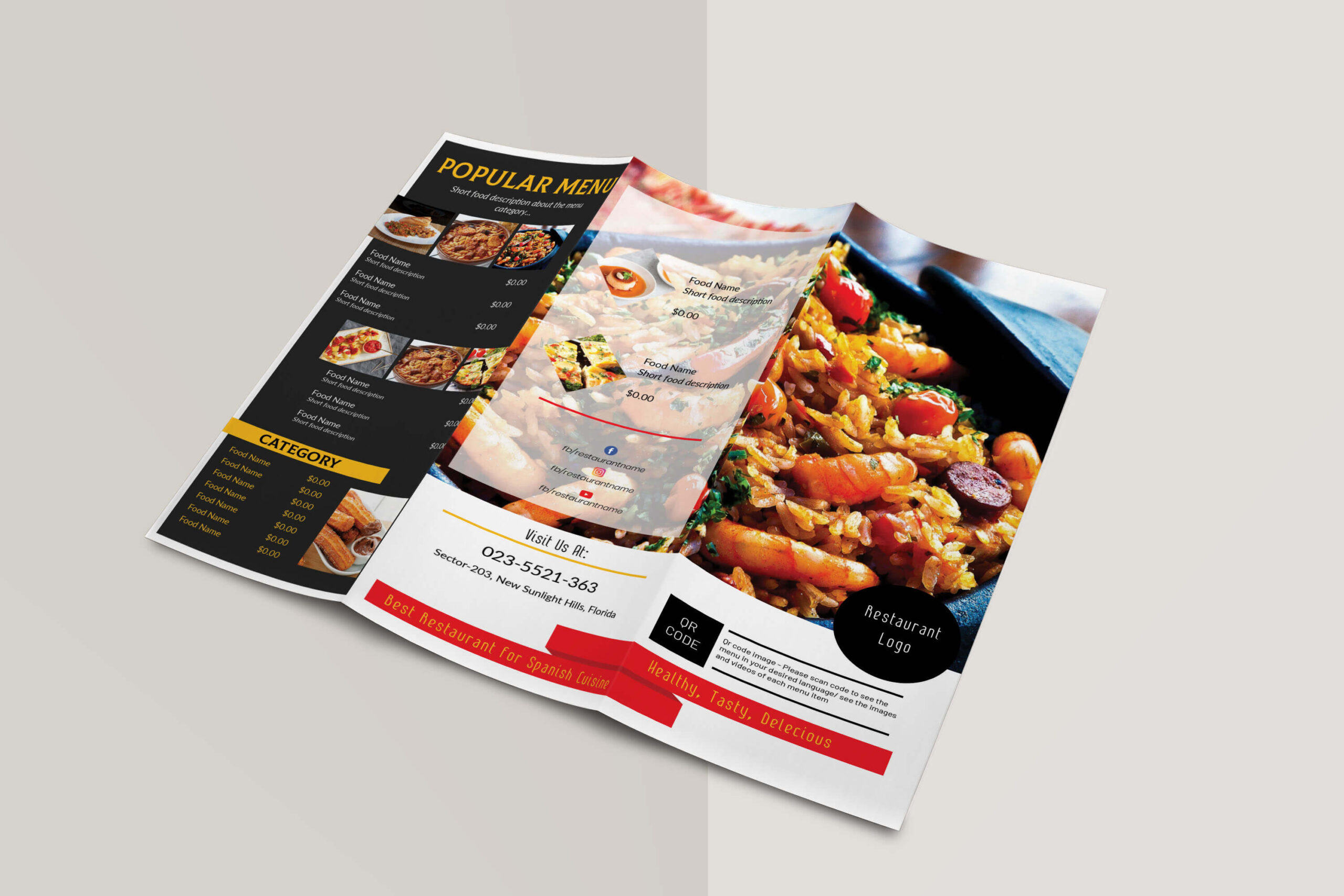 Food menu design