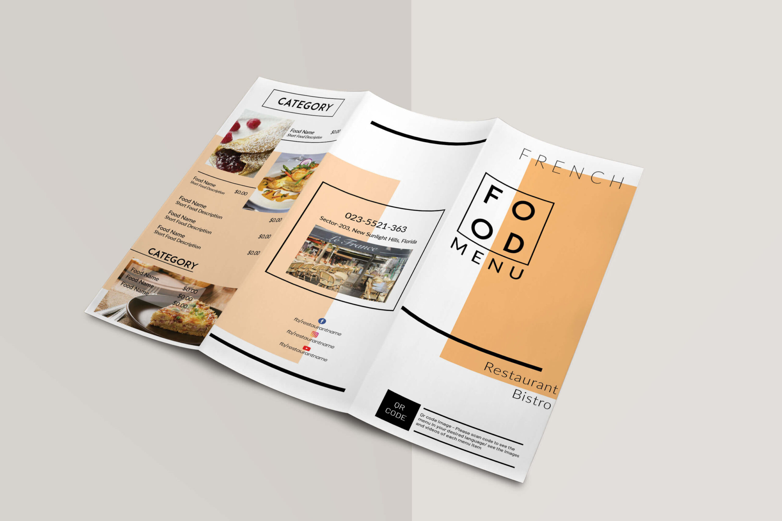 French Food menu design