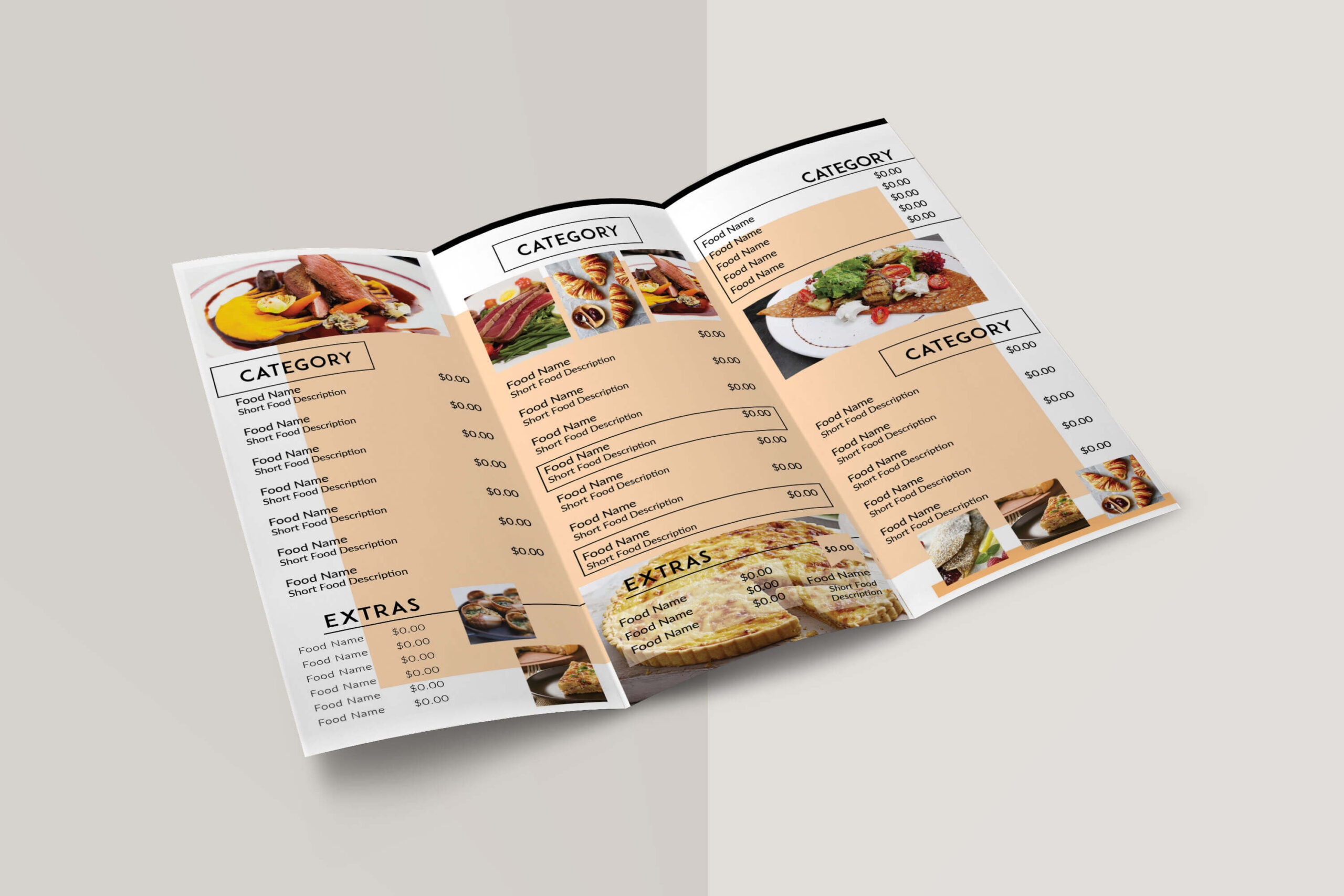 French Food menu design