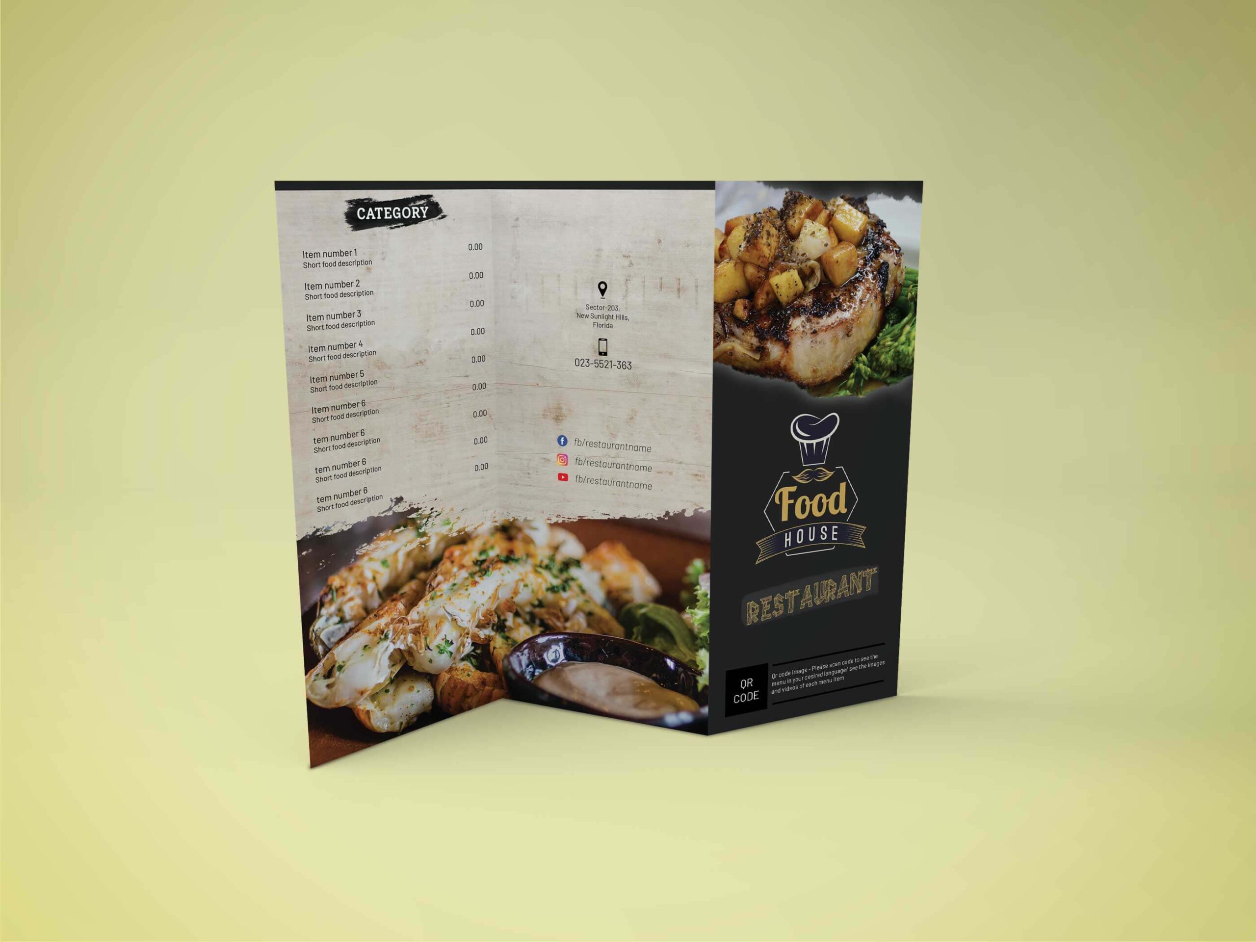 Food menu design